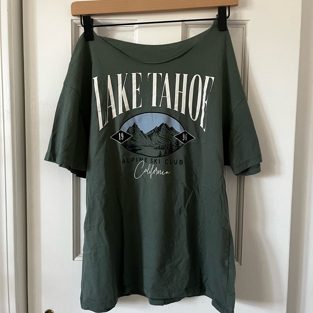 Lake Tahoe Graphic Women's Green Tee